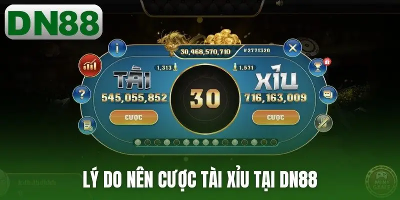 Lý do nên cược tài xỉu tại DN88